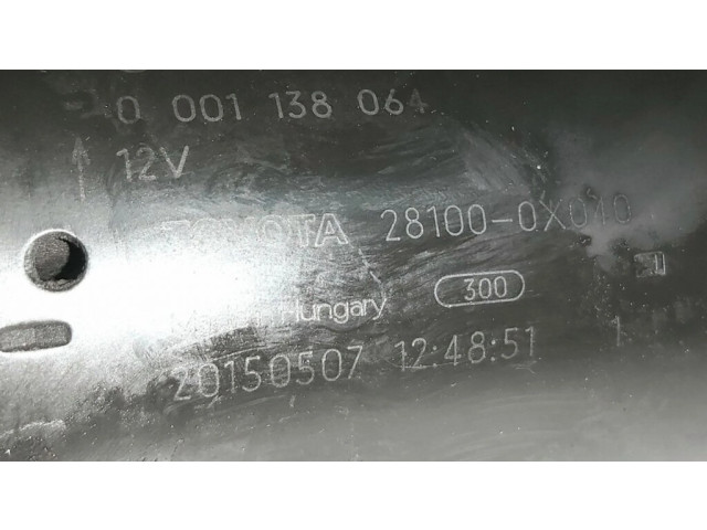 Стартер 000138064, 281000X040 Toyota Avensis T270