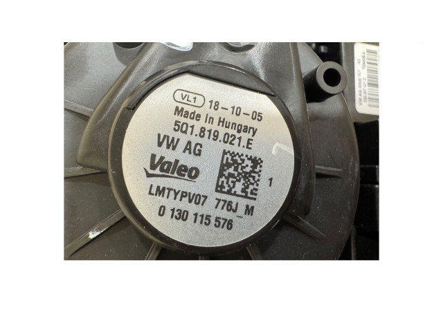 Вентилятор печки    5Q1819021E, 0130115576   Volkswagen e-Golf
