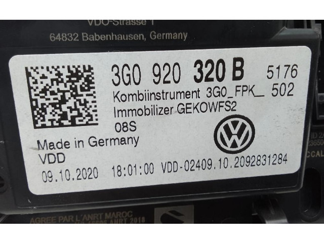 Přístrojová deska Volkswagen Tiguan 2008 3G0920320B