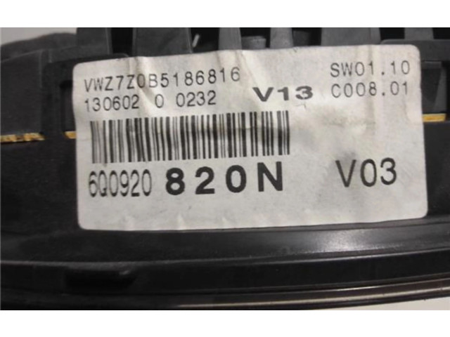 Панель приборов 6q0920820, 6Q0920820   Volkswagen Polo       