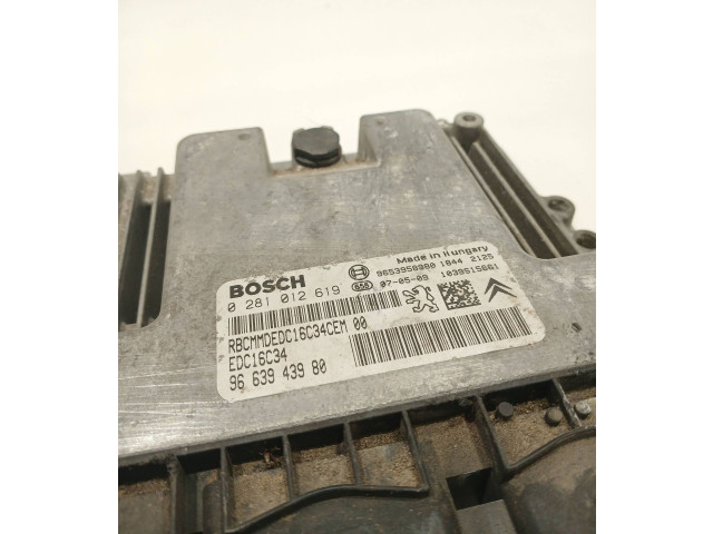 Řídící jednotka 9663943980, 0281012619 Citroen Berlingo 2007