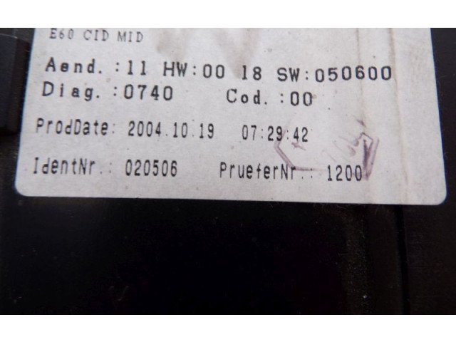 Дисплей 6582, 6582 BMW 5 E60 E61