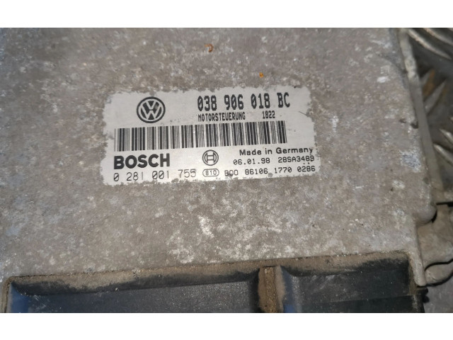 Блок управления двигателя 038906018BC, 0281001755 Skoda Octavia Mk1 (1U)