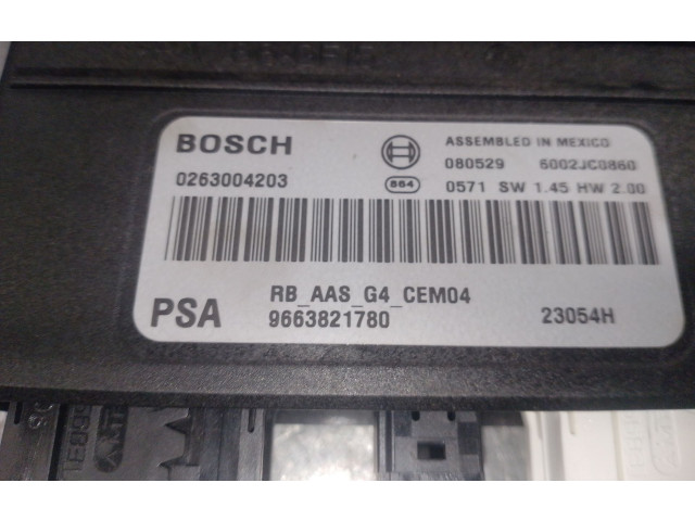Блок управления 9663821780, 0263004203BOSCH   Citroen C5