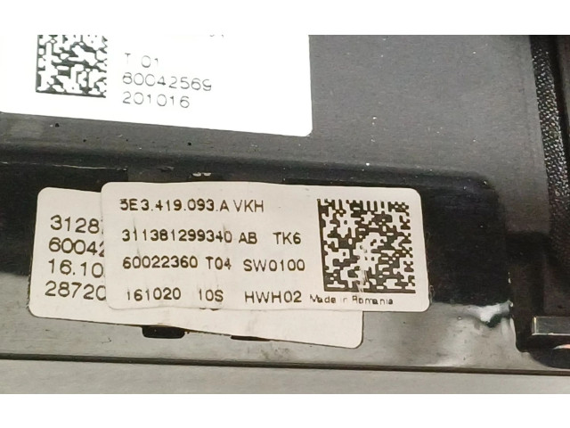 Руль Skoda Fabia Mk3 (NJ) 2015 - 2021 года 5E3419093A