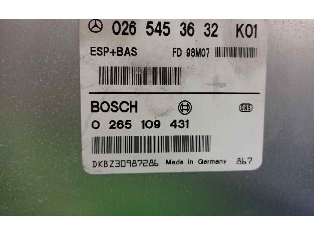 Блок управления АБС 0265453632, 0265109431 Mercedes-Benz A W168