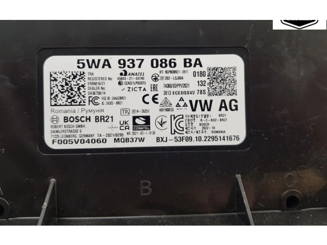 Блок управления 5WA937086BA, 5WA937086BA   Skoda Octavia Mk4