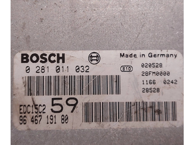 Блок управления двигателя 9646719180, 0281011032 Citroen C8