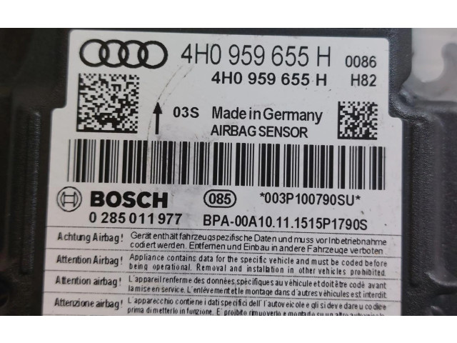 Turbodmychadlo Блок управления надувных подушек 4H0959655H, 0285011977 Audi A6 S6 C7 4G CRTD