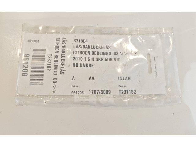 Замок багажника 8719E4    Citroen Berlingo 2008 - 2018 года