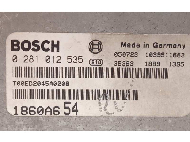 Блок управления двигателя 1860A654, 0281012535 Mitsubishi Grandis