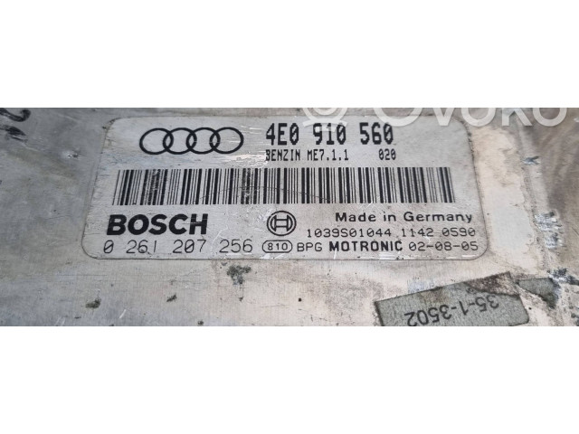 Řídící jednotka 4E0910560, 0261207256   Audi A8 S8 D3 4E 2004