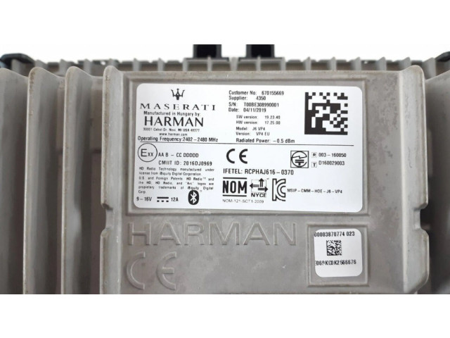 Дисплей    670155669, TOOBE308990001   Maserati Levante