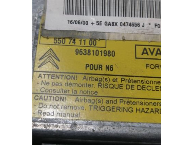 Блок подушек безопасности 9638101980, 550741100 Citroen Xsara