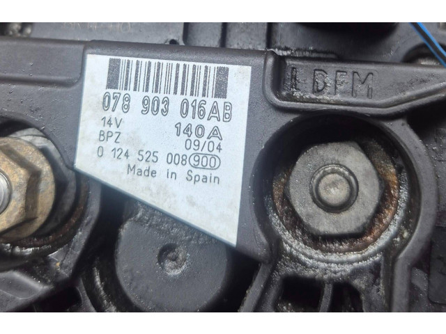 Генератор 078903016AB, 0124525008 Audi A6 S6 C5 4B