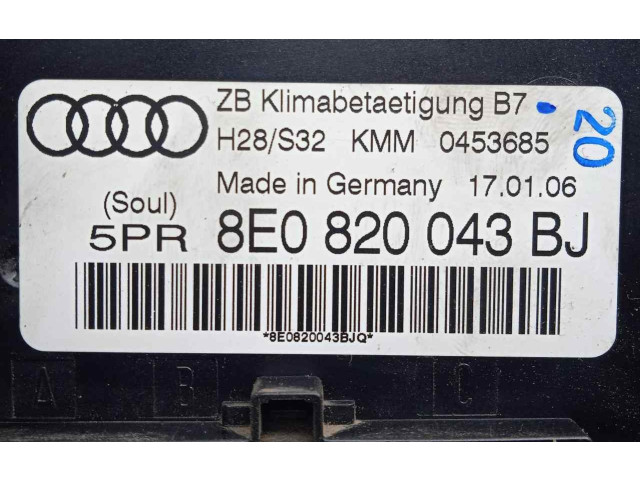 Блок управления климат-контролем 8E0820043BJ Audi A4 Allroad