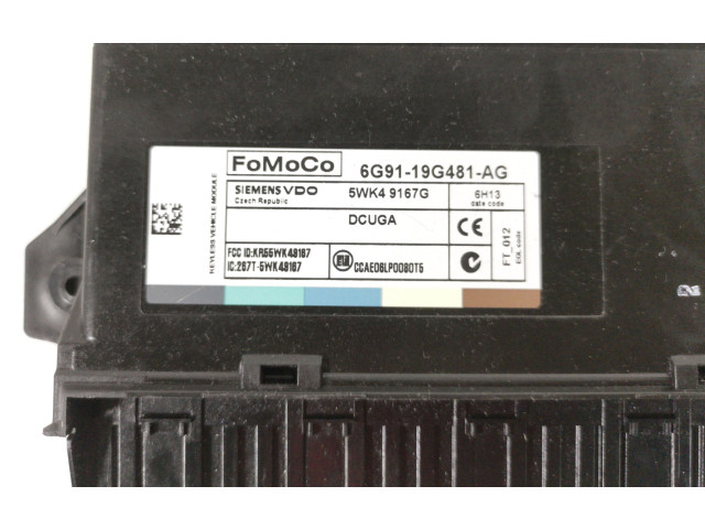 Блок управления 6G91-19G481-AG, 267T-5WK49167   Volvo S80