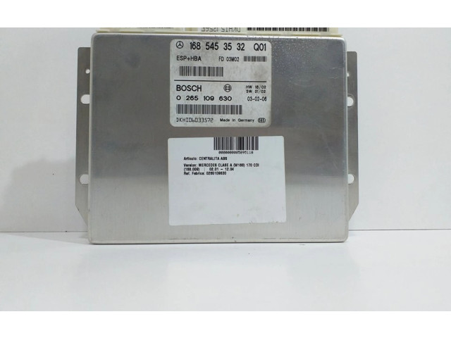 Блок управления АБС 0265109630, 1685453532Q01 Mercedes-Benz A W168
