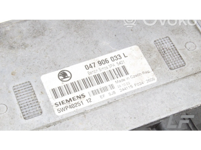 Блок управления двигателя 047906033L, 5WP40251 Skoda Fabia Mk1 (6Y)