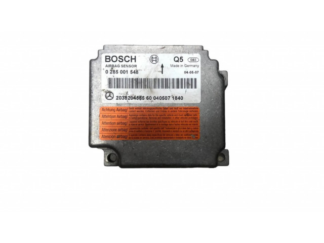 Блок подушек безопасности 2038204585, 0285001548   Mercedes-Benz C W203