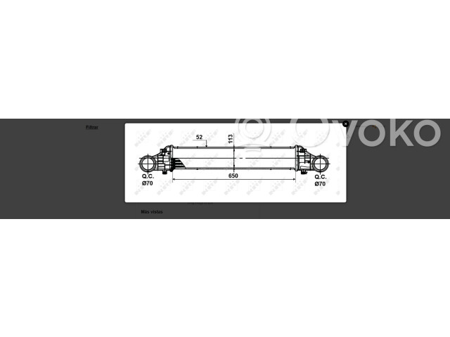 Интеркулер  A2115001002, 30509   Mercedes-Benz E W210 