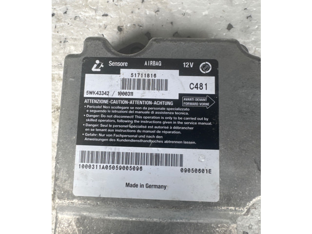 Блок управления надувных подушек 51711816, 09050601E   Fiat Grande Punto