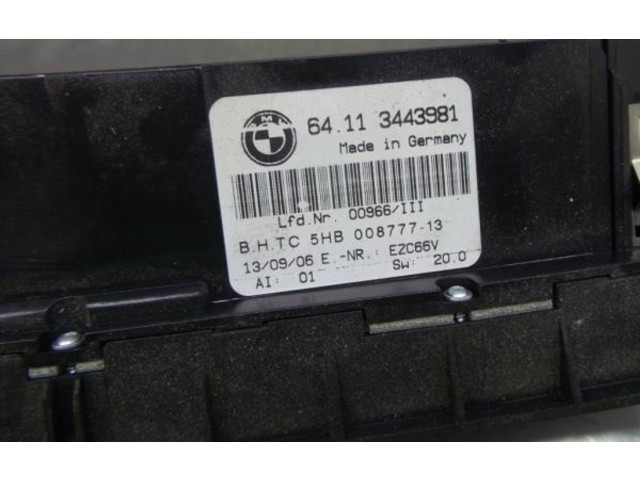 Блок управления климат-контролем 64113443981, 5HB00877713 BMW X3 E83