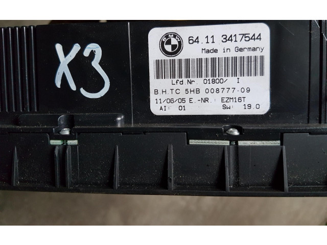 Блок управления климат-контролем 3417544   BMW X3 E83