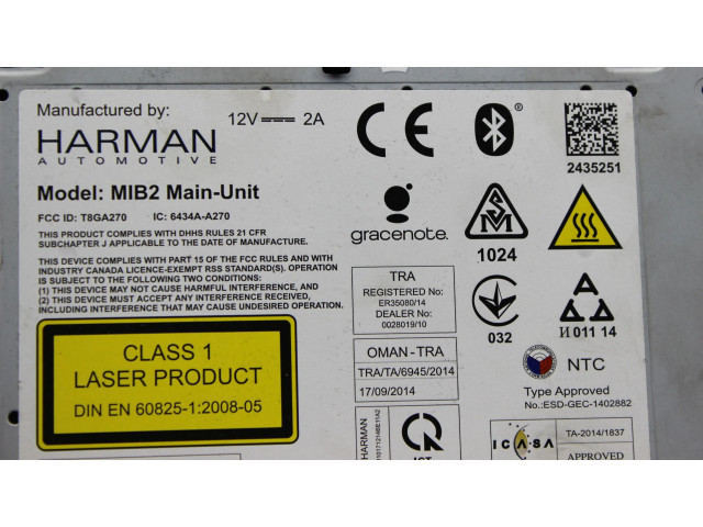 Радио/ проигрыватель CD/DVD / навигация 8S0035021E Audi TT TTS RS Mk3 8S