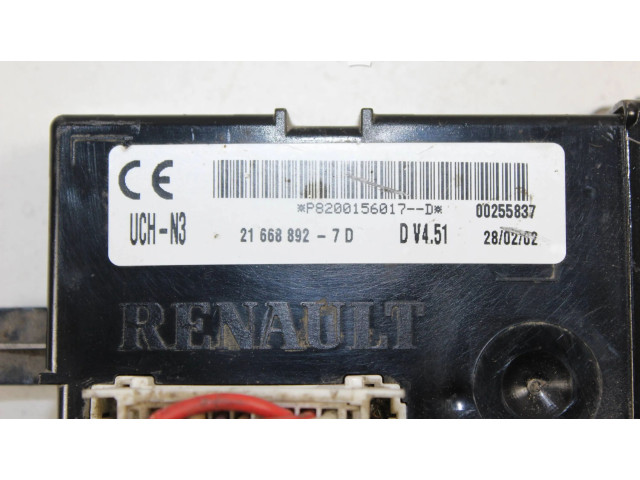 Блок комфорта P8200156017D, 00255837   Renault Trafic II (X83)   