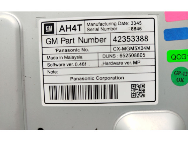 Přístrojová deska Opel Zafira C 2016 42353388