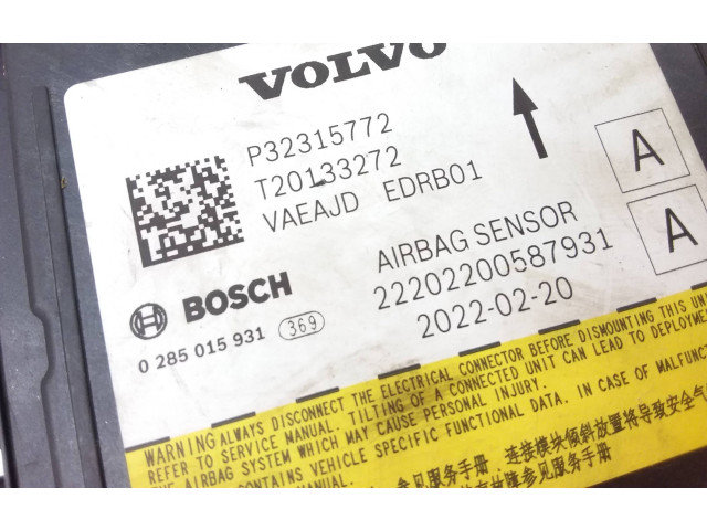 Блок подушек безопасности P32315772, 0285015931 Polestar 2