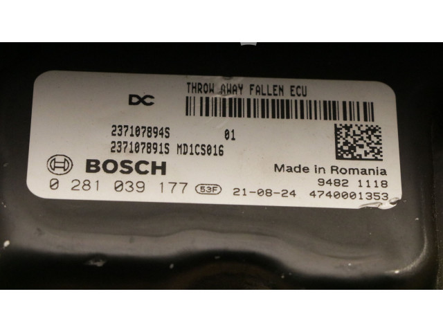 Řídící jednotka 0281039177, 0281039177 Renault Express 2021