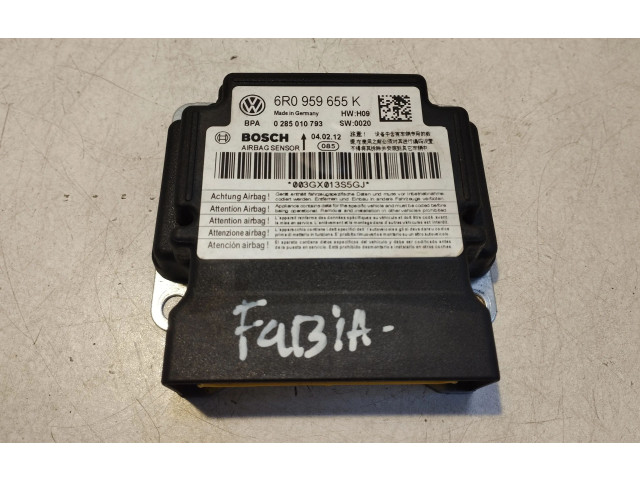 Блок подушек безопасности 6R0959655K, 0285010793 Skoda Fabia Mk2 (5J)
