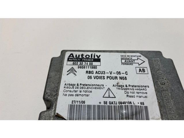 Блок подушек безопасности 9659111980, 602327400 Citroen Xsara Picasso