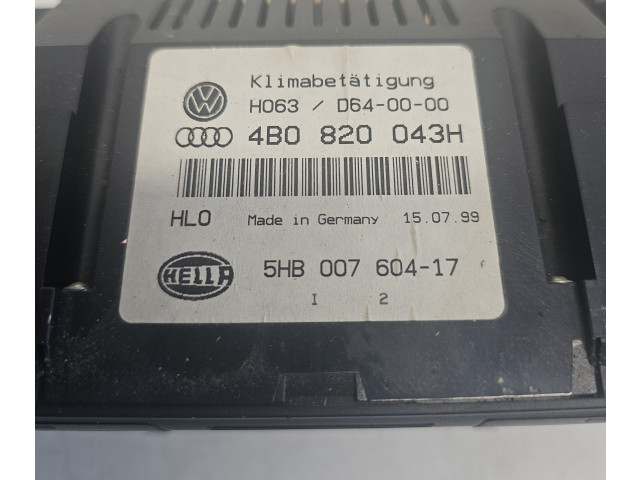 Блок управления климат-контролем 4B0820043H   Audi A6 S6 C5 4B