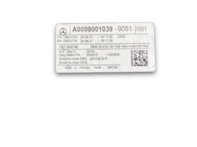 Блок комфорта NR112, A0009001039 Mercedes-Benz GLB x247