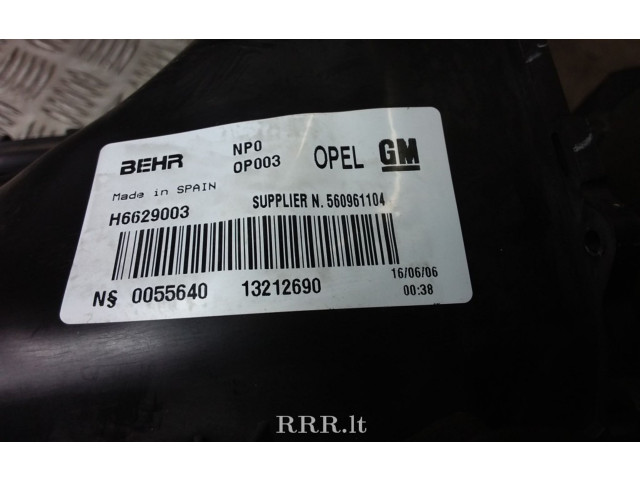 Вентилятор печки    13212690   Opel Meriva A
