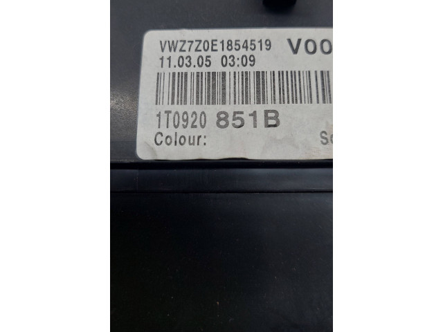 Панель приборов 1T0920851B, 1103050309 Volkswagen Caddy