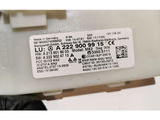 Řídící jednotka A2229009915 Mercedes-Benz C W205 2019