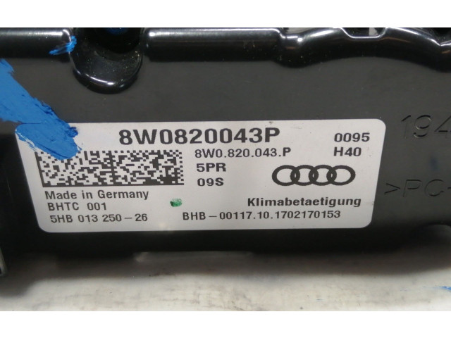 Модуль блока управления кондиционером 8W0820043P, 5HB01325026   Audi A4 Allroad B9