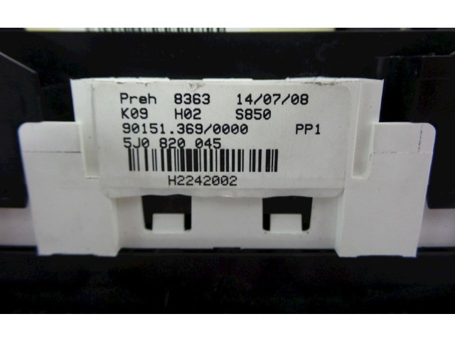 Блок управления климат-контролем 5J0820045, 5J0820045 Skoda Fabia Mk1 (6Y)