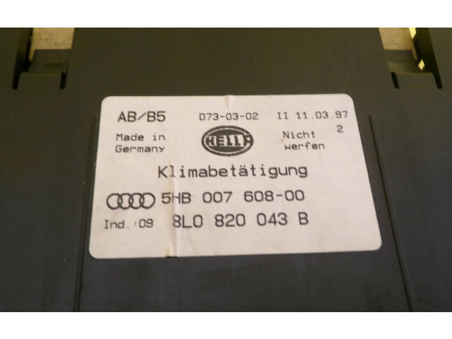 Блок управления климат-контролем 8L0820043B   Audi A3 S3 8L