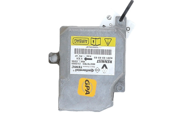 Блок подушек безопасности 8201236035, G0-9895P   Renault Twingo II