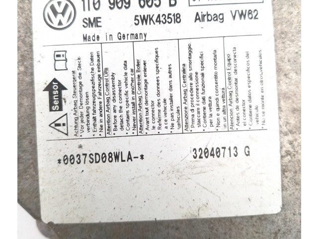 Блок подушек безопасности 1T0909605B, 5WK43518 Volkswagen Touran I
