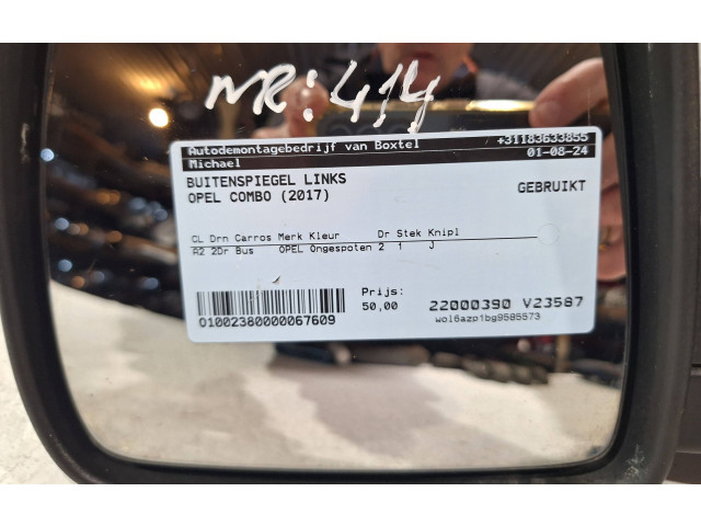 Зеркало (механическое) Opel Combo D 2011 - 2017 года
