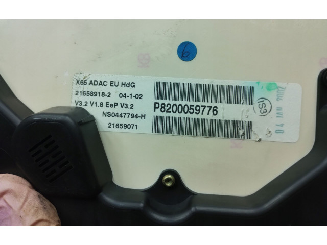 Спидометр (приборный щиток) P8200059776, P8200059776 Renault Clio II