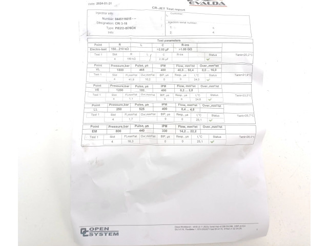 Форсунка 0445116015 Audi A5 8T 8F CCW