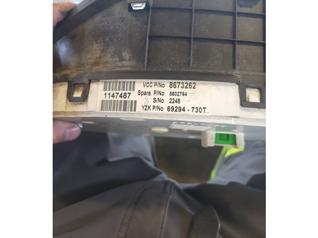 Панель приборов 8673262, 69294730T Volvo S60