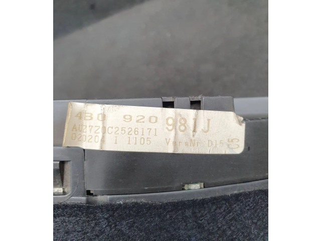 Спидометр (приборный щиток)  4B0920981J   Audi A6 S6 C5 4B 